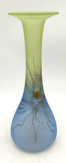 Blown Glass Peacock Motif Vase
