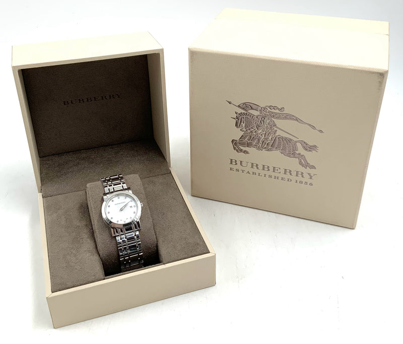 BURBERRY Heritage Stainless Steel & Diamond Ladies Watch BU 1370