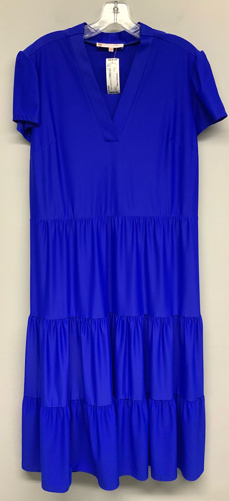 JUDE CONNALLY Royal Blue V-Neck Tiered S/S "Libby" Dress