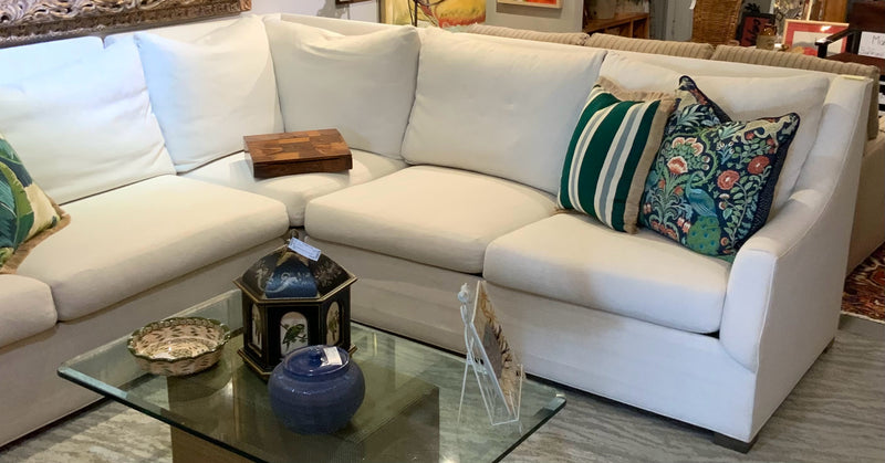 Arhaus Corner Sectional With Linen Upholstery