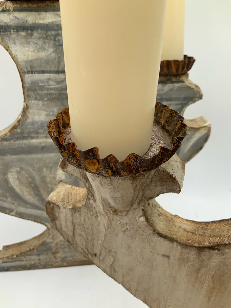 Pair of Antique Italian Stage Candelabras