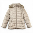 CALVIN KLEIN Beige Down Filled Faux Fur Hooded Puffer Coat