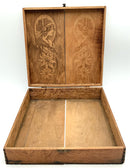 Antique Art Nouveau Box with Pyrography Design