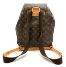 LOUIS VUITTON Vintage  Monogram Canvas Vachetta Trim Monstouris GM Backpack