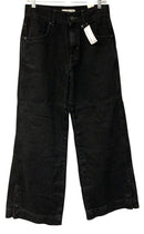 FREE PEOPLE Black "Benji" Relaxed Wide Leg Jeans