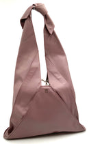 ERIC JAVITS Mauve Leather Farrah Shoulder Bag