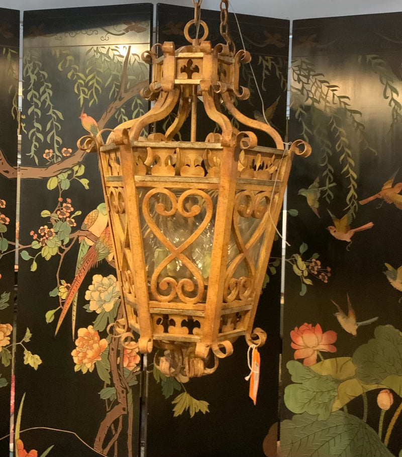 Metal & Glass Foyer Chandelier