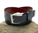 HUGO BOSS Midnight Textured Leather Handmade Belt  sz 34