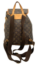 LOUIS VUITTON Vintage Monogram Canvas Lea Trim Bosphore Backpack