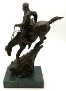 Bronze Mountain Man Sculpture After Frederic Remington