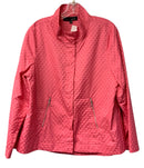 LIV BY HABITAT CLOTHES Pink Dot Snap Closure Jacket