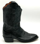 LUCCHESE 2000 Vintage Black Embossed Leather Western Boots 9.5