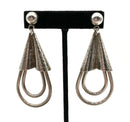 TAXCO MEXICO Sterling Silver Modernist Dangle Earrings