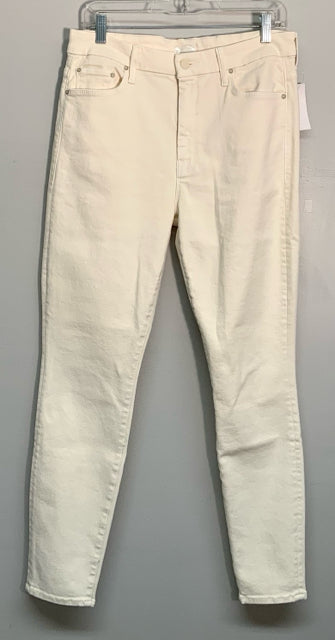 MOTHER Ivory High Waisted Looker Ankle Jeans Sz32