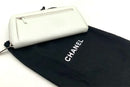 CHANEL White Caviar Leather CC Continental Zippered Wallet