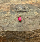 10kt Gold & Synthetic Ruby Pendant