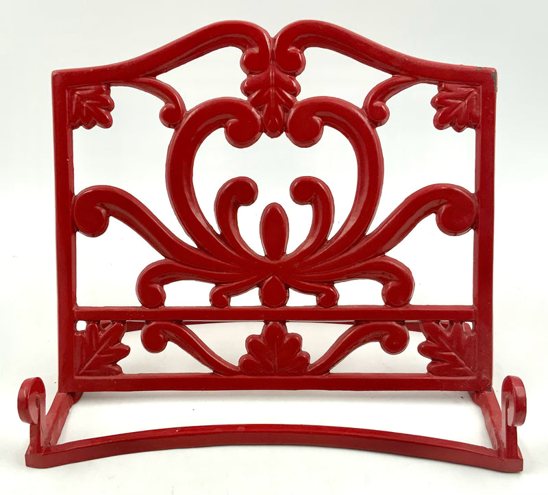 Red Cast Iron Cookbook Stand