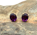14kt Gold & Amethyst Stud Earrings