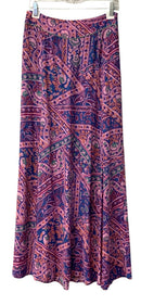 BA&SH Lavender/Blue/Green Paisley "Fanessa"  Maxi Skirt