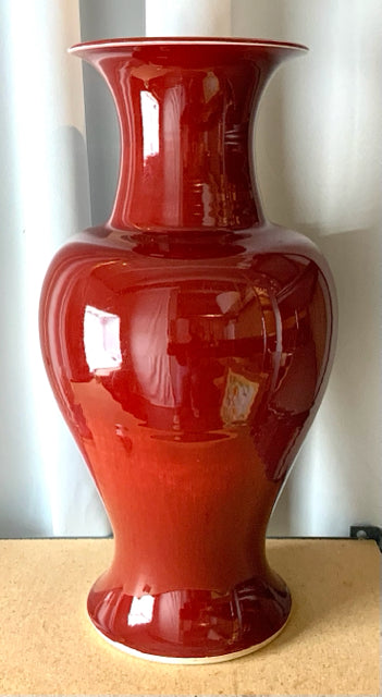 Extra Large Hand Thrown Oxblood Vase