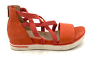 EILEEN FISHER Burnt Orange Criss Cross Straps Platform Sandal 7