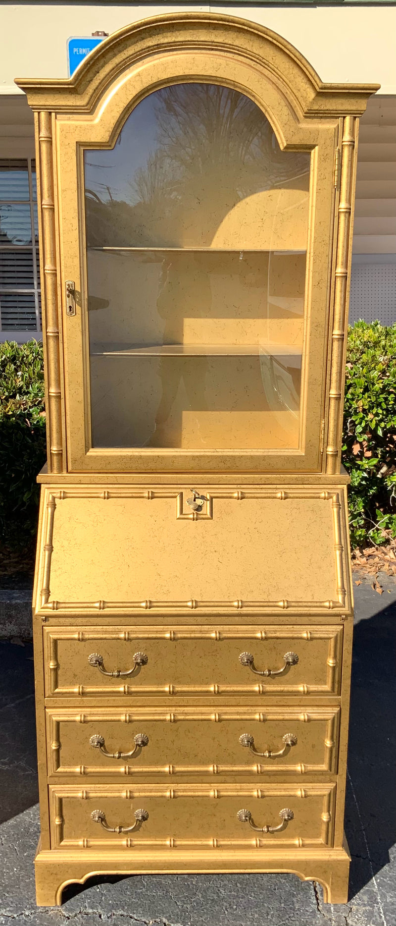 Jasper Cabinet Co. Vintage Brushed Gold Secretary