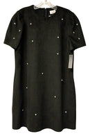 FATE Black w/Rhinestone Embell S/S Shift Dress