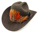 JACKSON TRADING POST Vintage Felt Feather Hat Sz 7 1/8