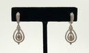 JUDITH RIPKA Sterling & CZ Earrings w/18kt Gold Posts