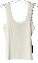 TUCKERNUCK White Scalloped Knit Tank Top