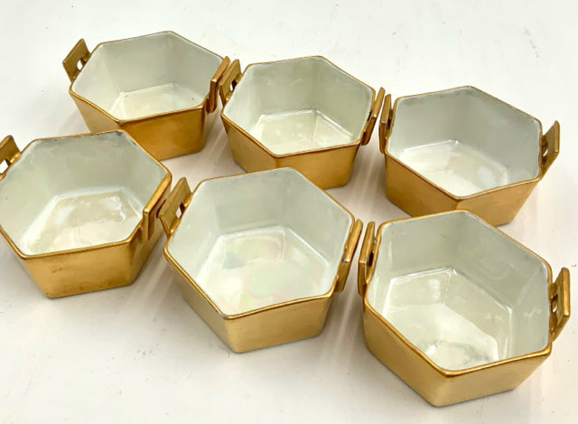 Set/6 Noritake Nippon Gold Porcelain Salt Cellars