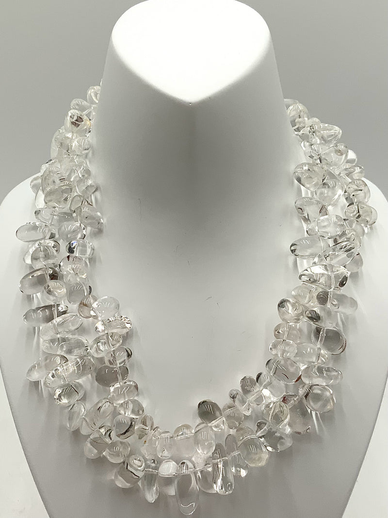 Artisan Sterling & Rock Crystal 2-Strand Beaded Necklace