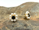 14kt Gold & Diamond Earrings w/Cultured Saltwater Pearl Jackets