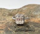 Sterling, Simulated Diamond (Moissanite) & CZ Ring