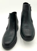 VIONIC Black Leather Weatherproof Uptown Wedge Boots 8.5
