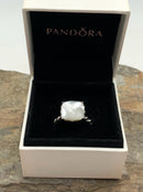 PANDORA Sterling & Mother of Pearl Elegant Sincerity Ring