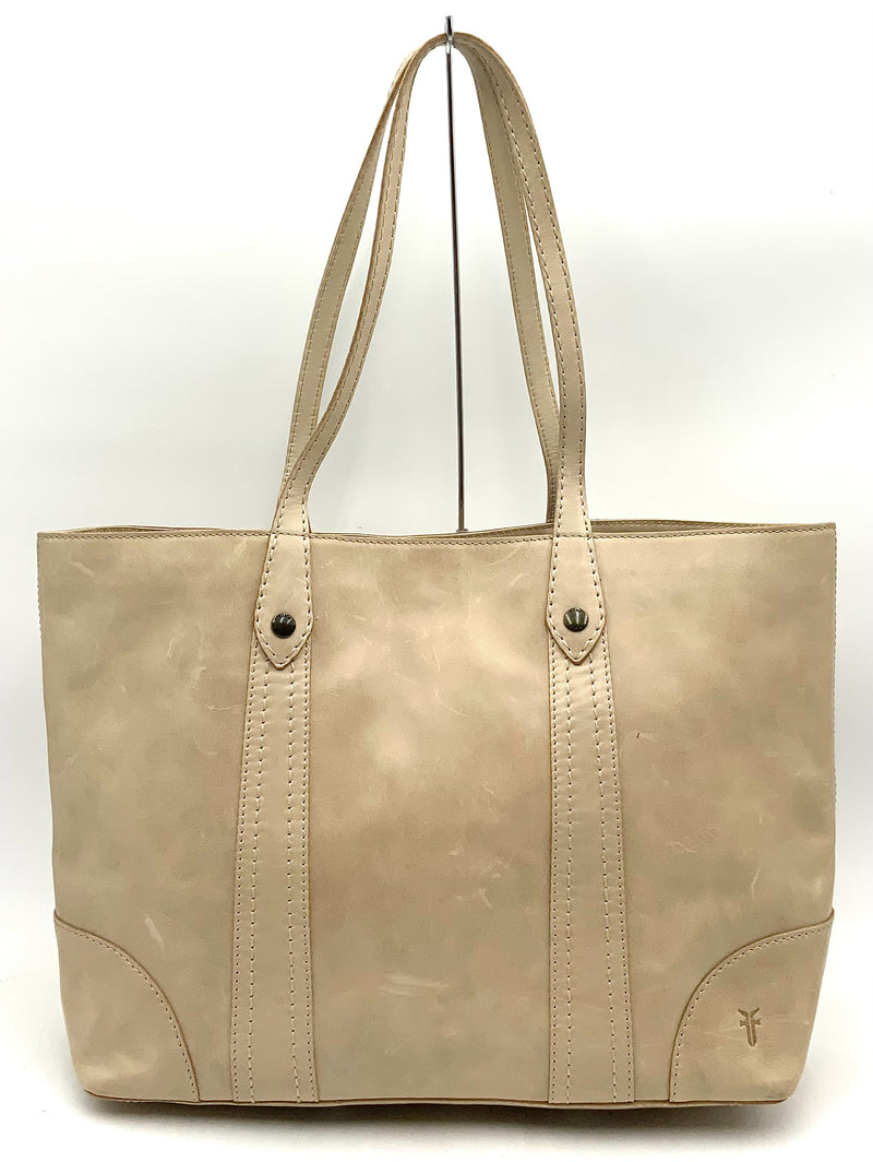 FRYE Oatmeal Distressed Lea "Melissa" Tote