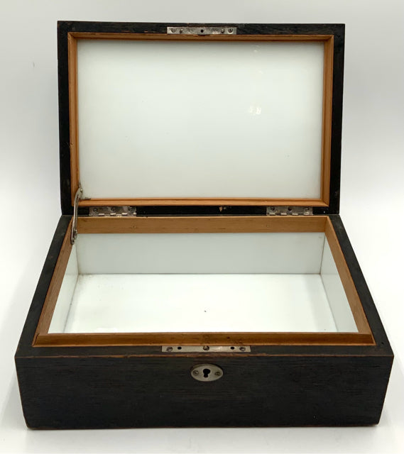 Vintage Wood Humidor with Porcelain Lining