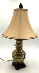 Vintage Chinese Brass Dragon Lamp