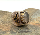 Sterling, Gold Plated Metal & Rutilated Quartz Ring