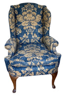 Wingback Chair With Linen Upholstery
