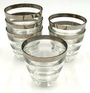 Set/6 Dorothey Thorpe MCM Silver Rimmed Glasses