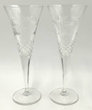 Pair of Waterford Millennium "Peace" Toasting Flutes