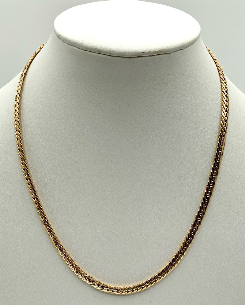 14kt Gold Herringbone Chain Necklace