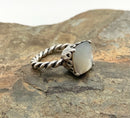 PANDORA Sterling & Mother of Pearl Elegant Sincerity Ring
