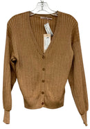 ESQUALO Caramel Ribbed Lurex L/S B/D Sweater