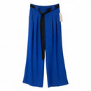 ILTM Royal Blue w/Black Belt Pleated Wide Leg Pants