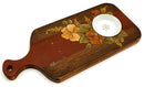 Handpainted Wood Bread Tray with Dipping Bowl