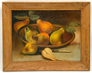 Pair of Vintage 1953 Fruit Still Life Paintings on Board