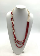 14kt Gold, Glass & Bone Beaded Necklace